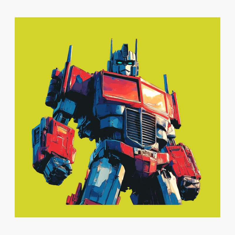 Iconic Optimus Prime: Transformers' Heroic Robot Leader Throw Pillow