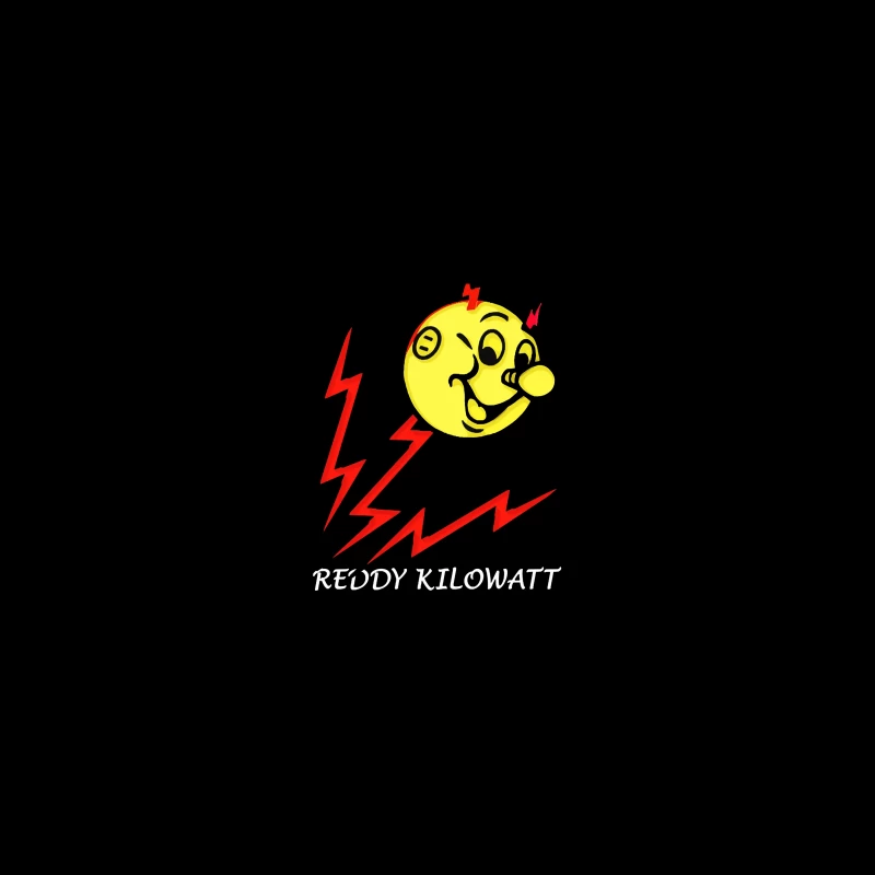 Reddy Kilowatt - Classic Electricity Company Mascot with Lightning Bolts Desk Mat