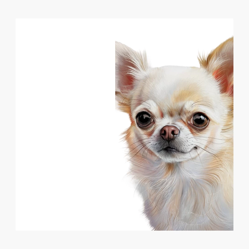 Adorable Chihuahua Portrait: Cute Small Breed Dog Throw Pillow