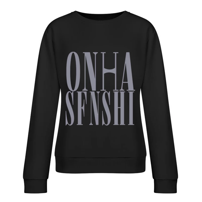 Verwirrendes Buchstaben-Design Damen Pullover Sweatshirt