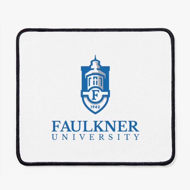 Faulkner University Logo - Educational Shield with Church Spire Design from 1942 Mouse Pad