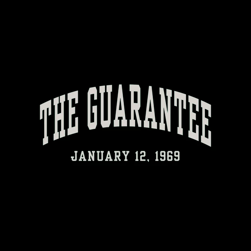 The Guarantee - Vintage Typography from January 12, 1969 Desk Mat