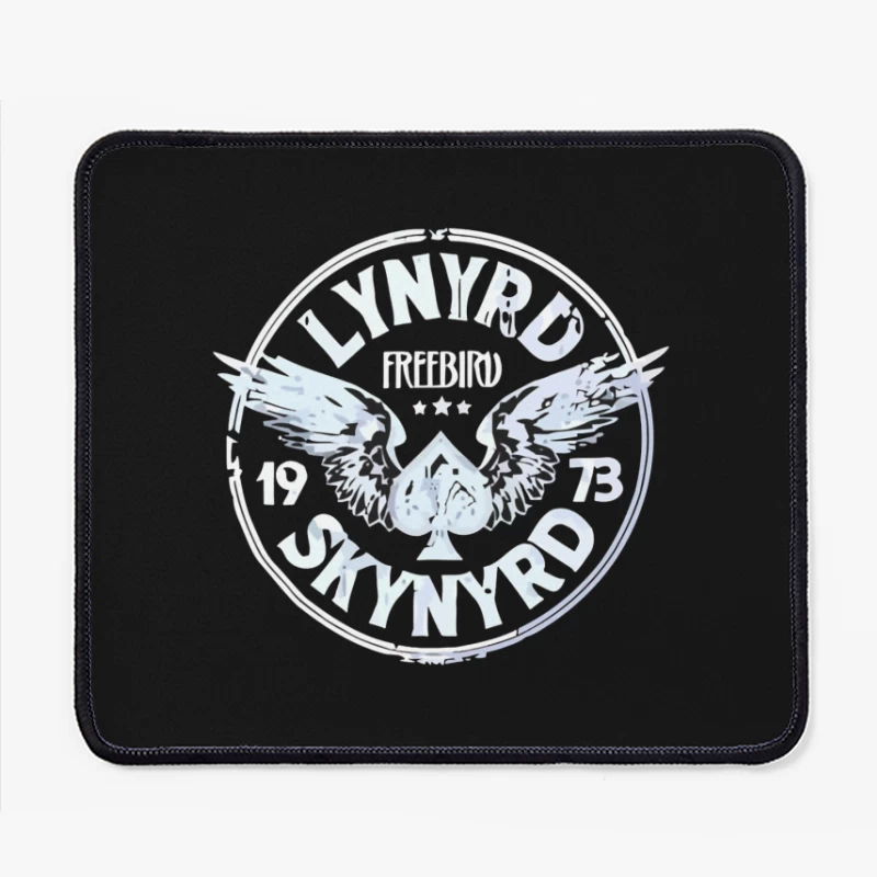 Lynyrd Skynyrd Freebird Winged Spade Logo 1973 Mouse Pad