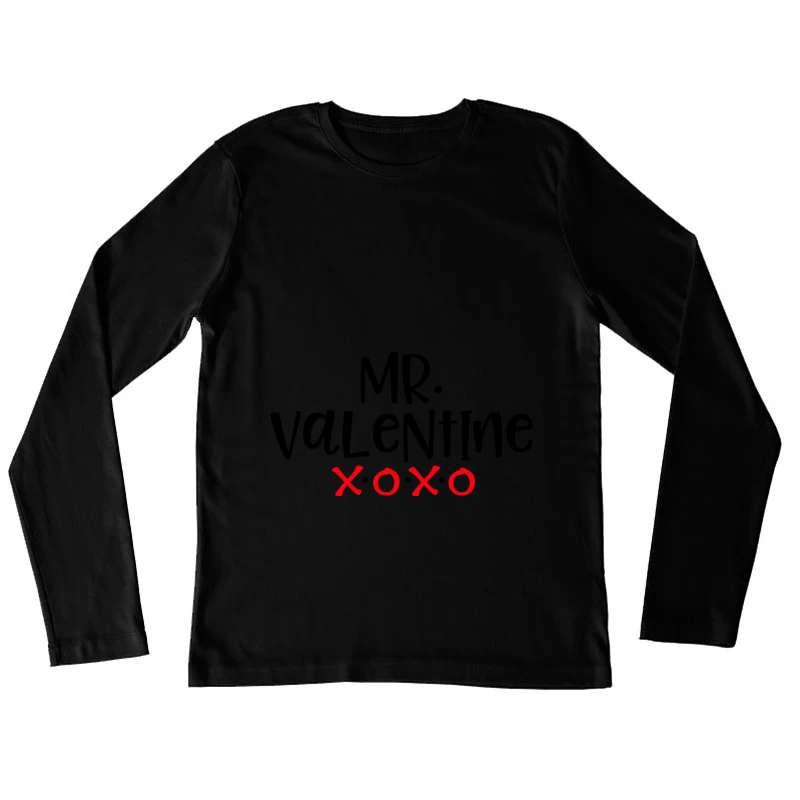 Design de Mr Valentine avec XO rouge Femme Manches Longues T-Shirt