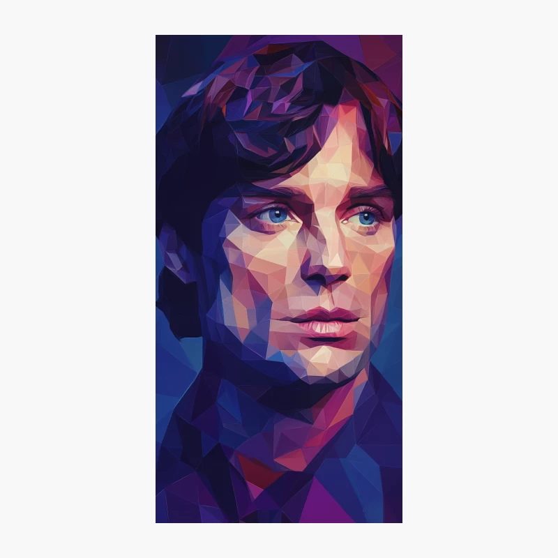 Geometric Low Poly Portrait with Dramatic Lighting iPhone Case