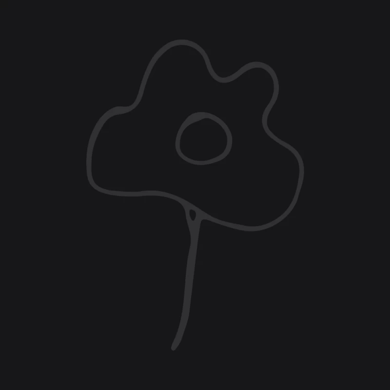 Illustration minimaliste d'une fleur Homme Sweat à capuche