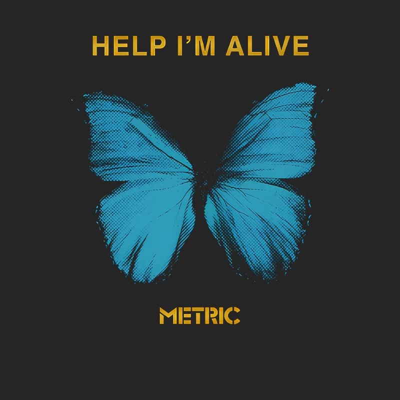 Metric Help I'm Alive Butterfly 2 Male Pullover Sweatshirt