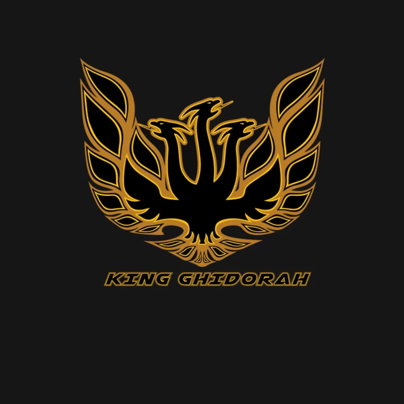 Black and Gold Phoenix King Ghidorah Emblem Logo Female T-Shirt