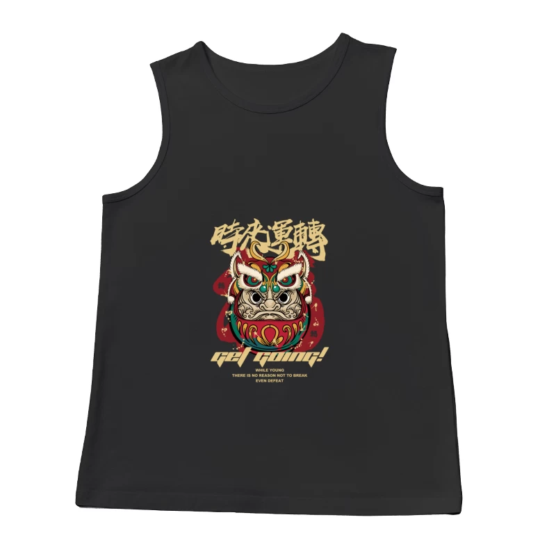 Mutiges Daruma-Motiv mit inspirierendem Zitat Herren Tanktops