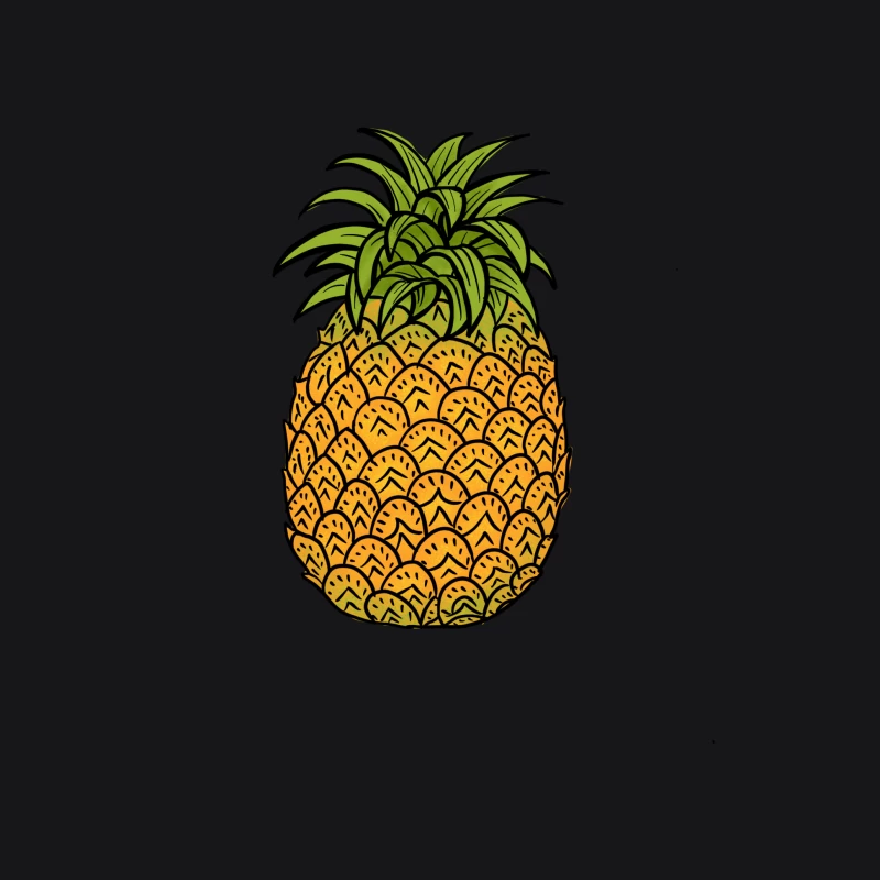 Bunte Ananas Illustration Herren Pullover Hoodie
