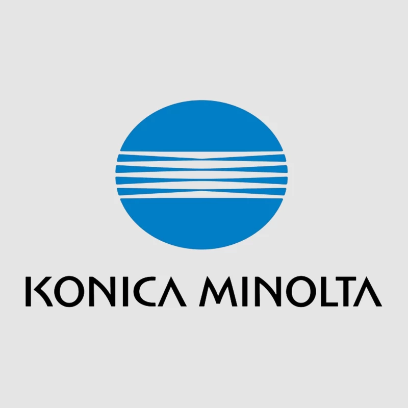 Konica Minolta: Blue and White Corporate Logo Female Pullover Hoodie
