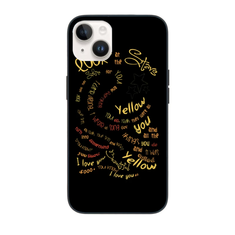 Coldplay Yellow Lyrics iPhone Case