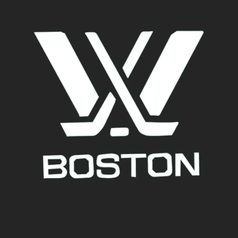 Boston Hockey Team Logo Line Drawing Female Pullover Sweatshirt