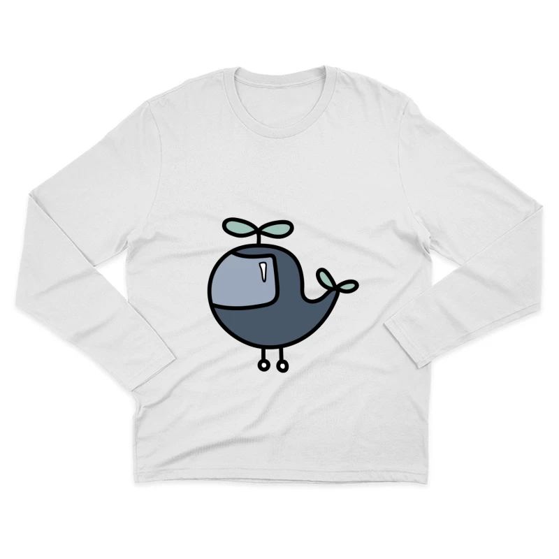 Hélicoptère dessiné mignon Homme Manches Longues T-Shirt