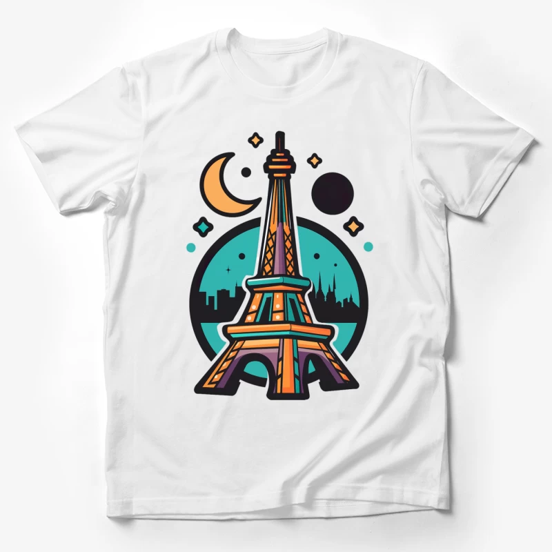 Tour Eiffel stylisée la nuit Homme T-Shirt