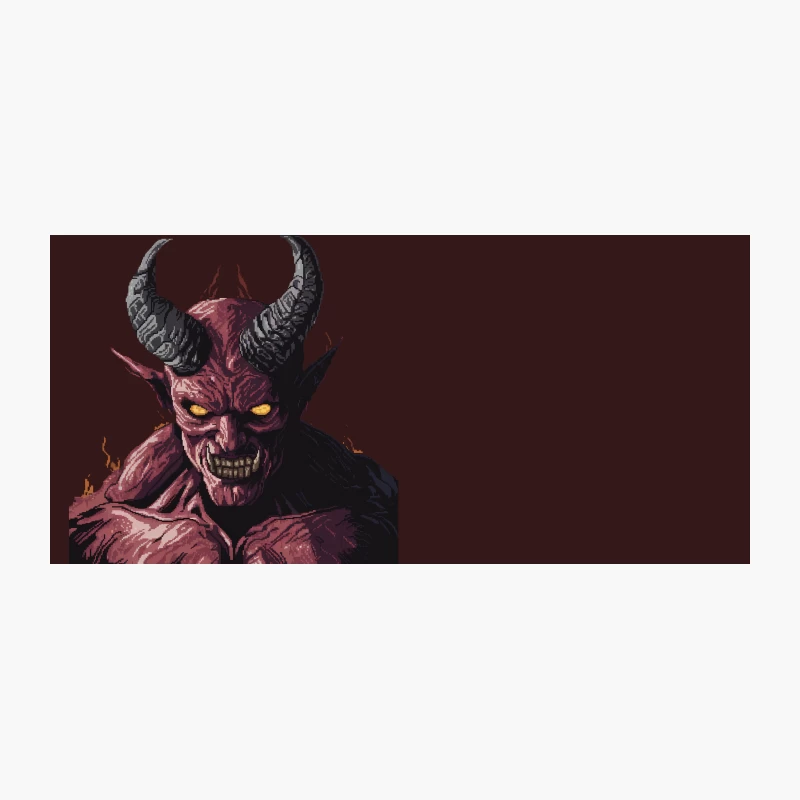 Demonic Red Devil with Horns: Evil Fantasy Creature Coffee Mug