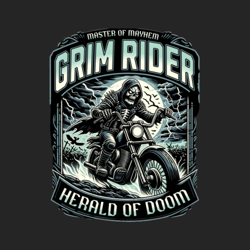 Grimmiger Reiter auf einer Motorradfahrt Herren Pullover Sweatshirt