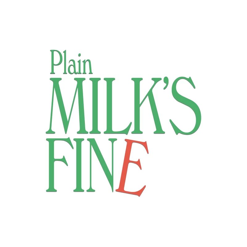 Plain Milk's Fine Typography Design Throw Pillow