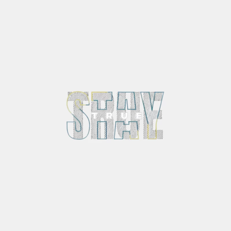 Stay True Typography Design Male Tank Top