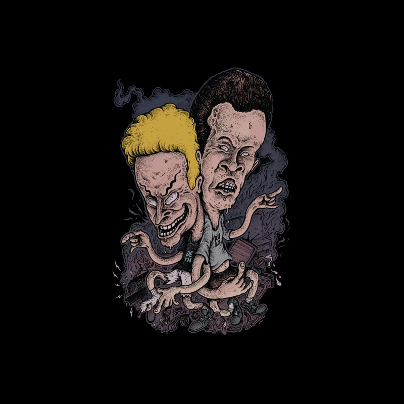 Beavis and Butt-Head Cartoon Art iPhone Case