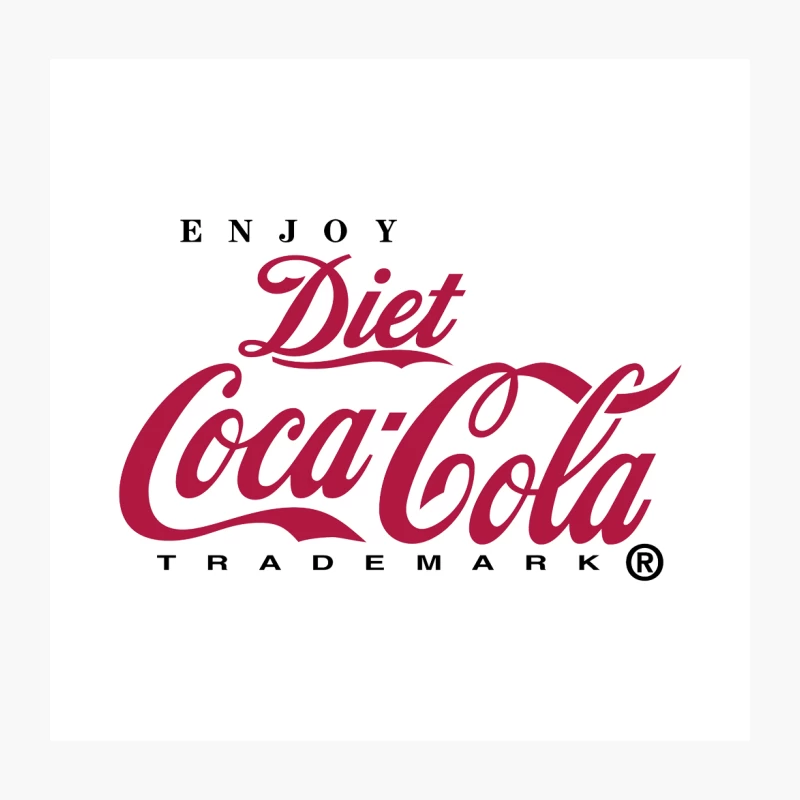 Diet Coca-Cola Logo: Iconic Soft Drink Branding Throw Pillow