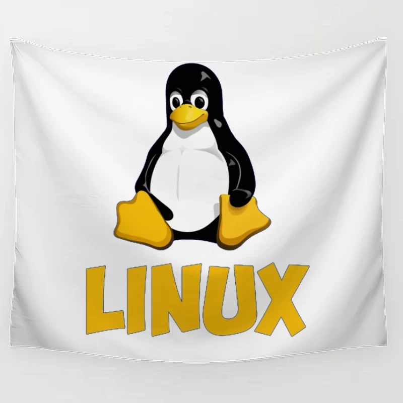 Tux: The Linux Operating System Mascot Logo Tapestry