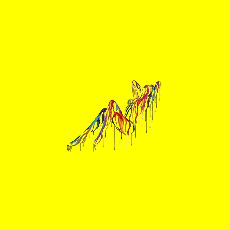 Colorful Dripping Abstract Mountain Art iPhone Case