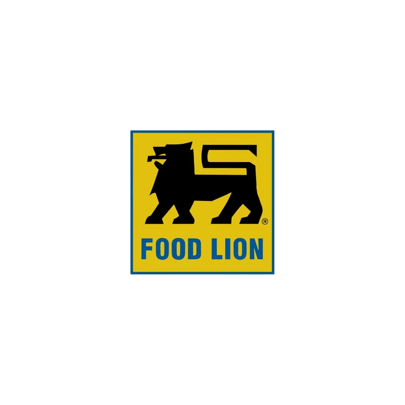 Food Lion Supermarket Chain Logo with Black Lion on Yellow Background Desk Mat