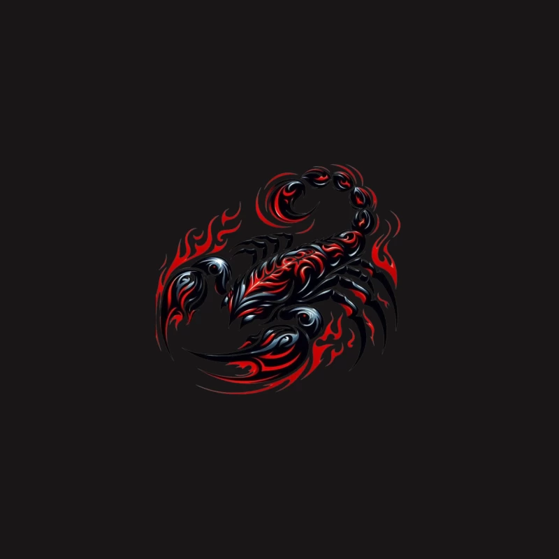 Stylized Scorpion with Flames iPhone Case