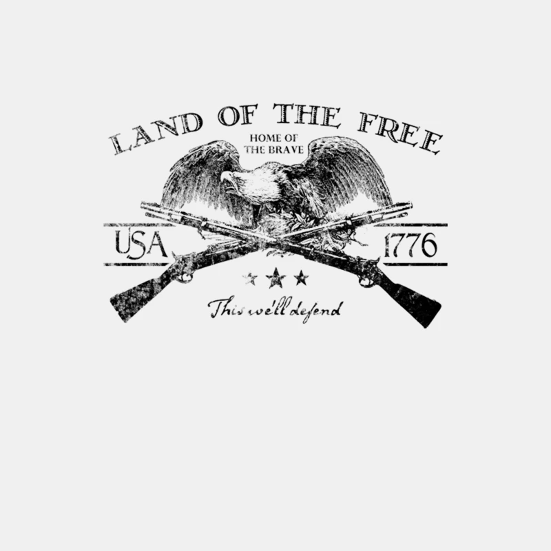 Land of the Free, distressed Male Tank Top