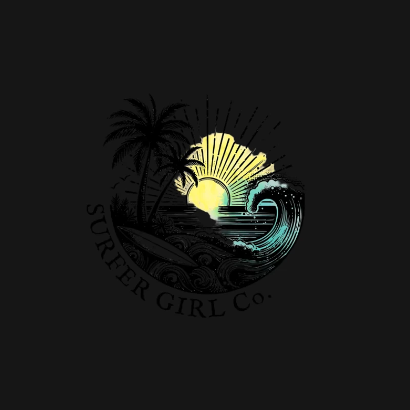 Coucher de soleil à la plage avec vagues Femme T-Shirt