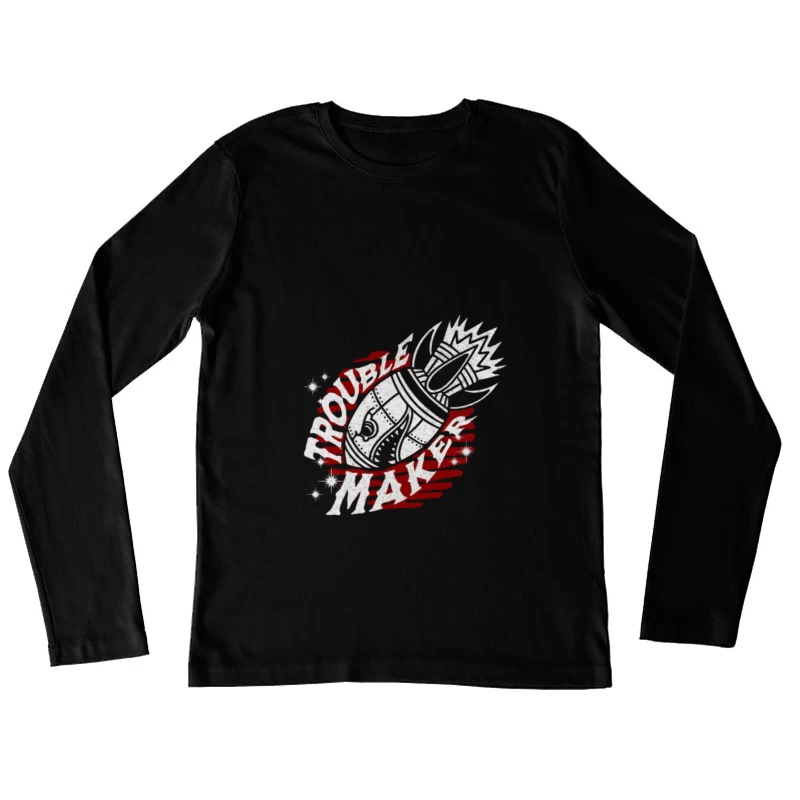 Fairy Tail Anime Guild Symbol in Red and White Female Long Sleeve T-Shirt