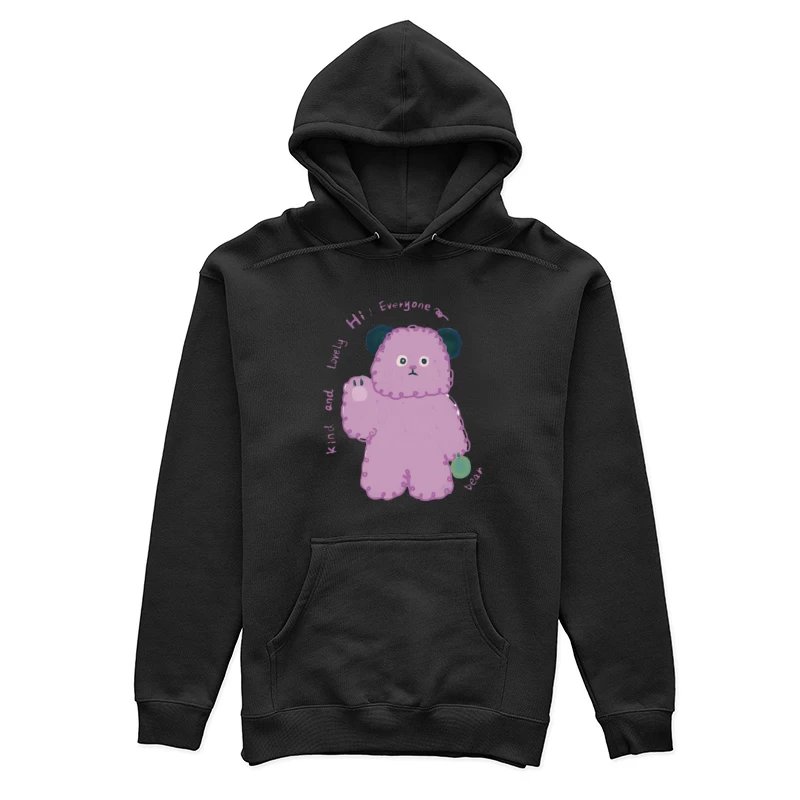 Ours violet amical avec pomme Femme Sweat à capuche