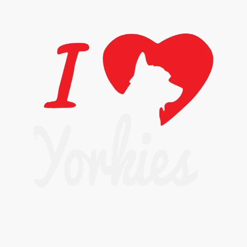 I Love Yorkies Dogs Cotton Tote Bag