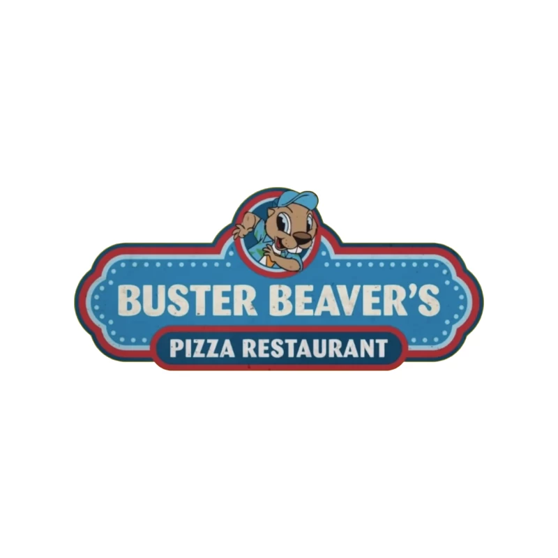 Buster Beaver's Pizza Restaurant Desk Mat
