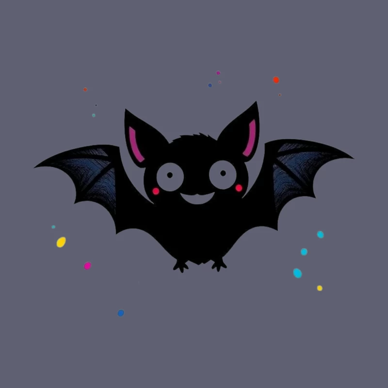 Cute Cartoon Bat Throw Pillow