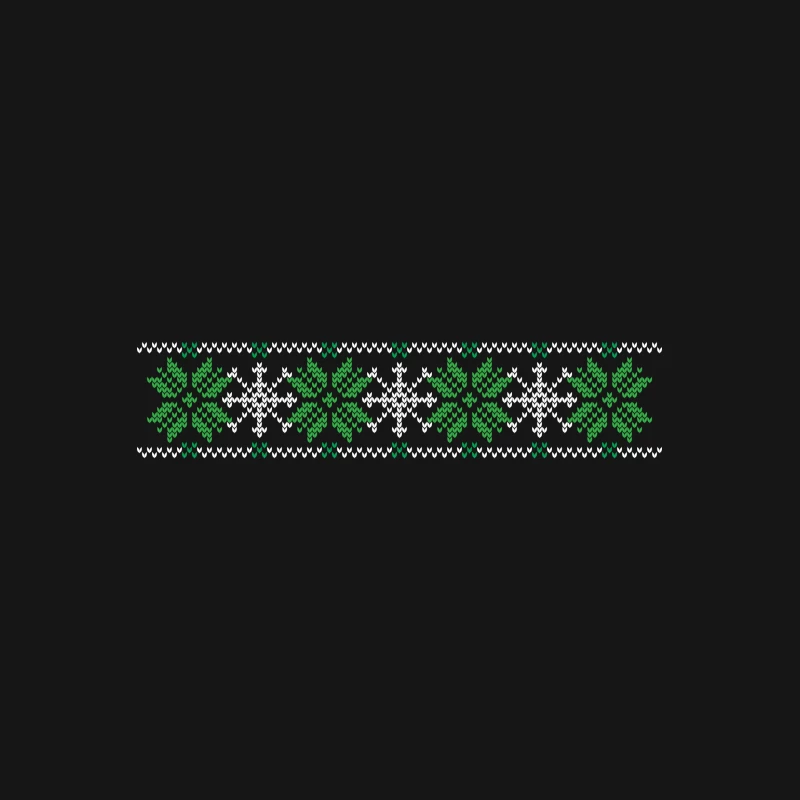 Motif de flocons de neige vert et blanc Femme T-Shirt