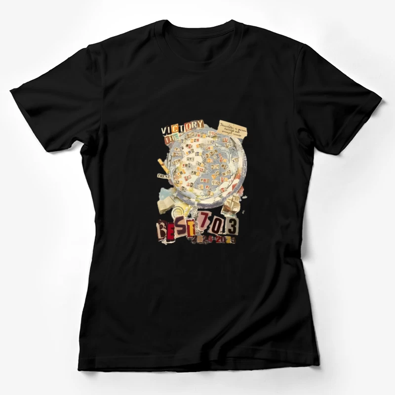 Collage de lettres et chiffres Femme T-Shirt