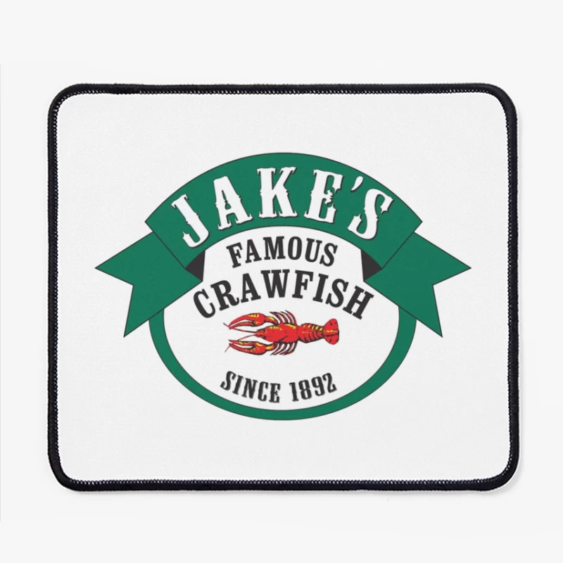 Jake's Famous Crawfish Restaurant - Historic Seafood Logo Since 1892 Mouse Pad