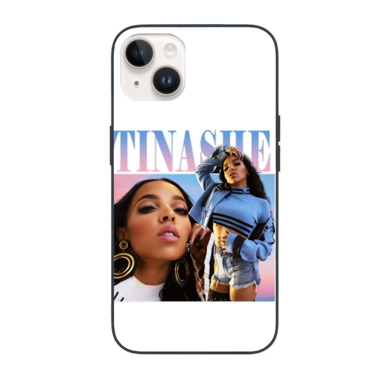 Stylish R&B Album Cover Featuring Modern Fashion and Glamour Portrait iPhone Case