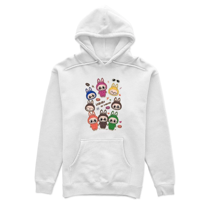Niedliche Hasen in bunten Kostümen Damen Pullover Hoodie