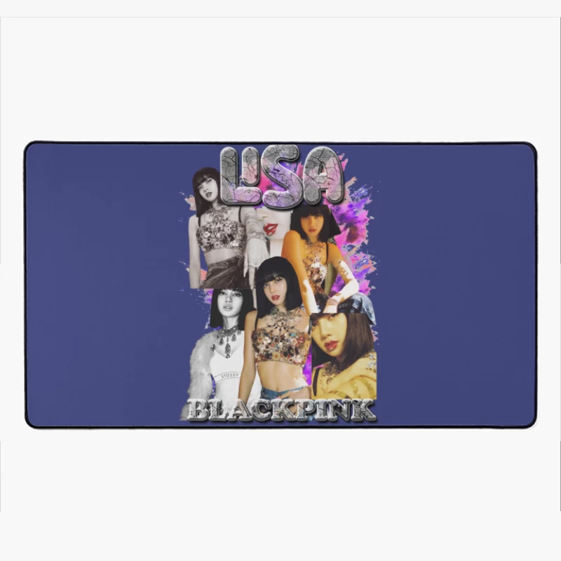 Lisa from BLACKPINK Collage Desk Mat