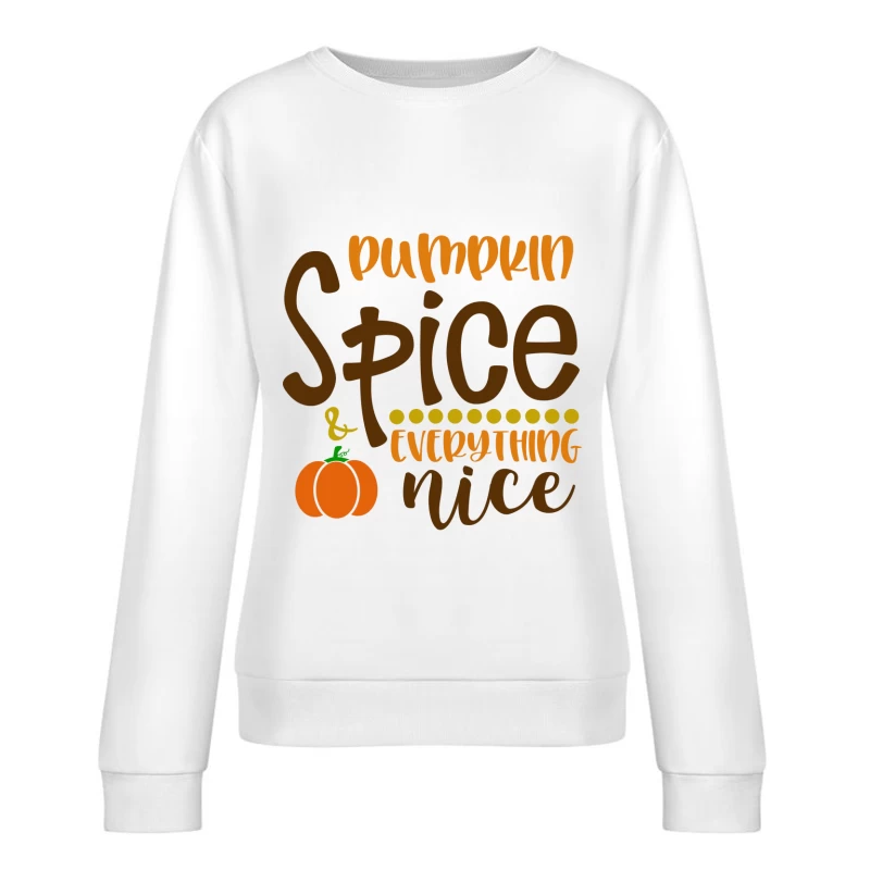 Design automnal avec épice de citrouille Femme Sweat-shirt à enfiler
