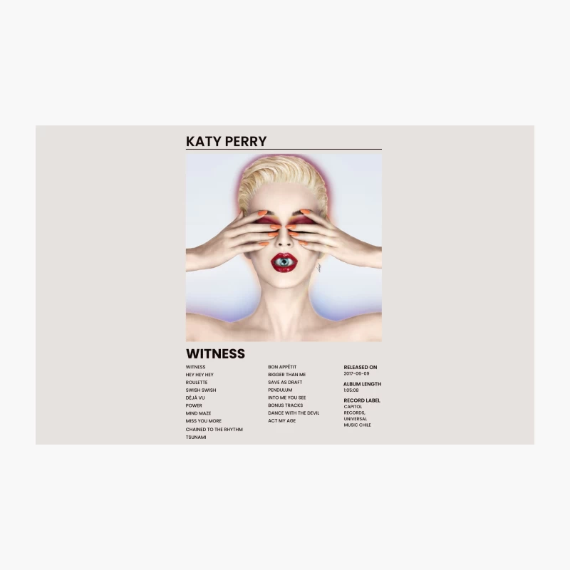 Artistic Pop Album Cover: Blonde Star's Eye-Catching Witness Travel Mug