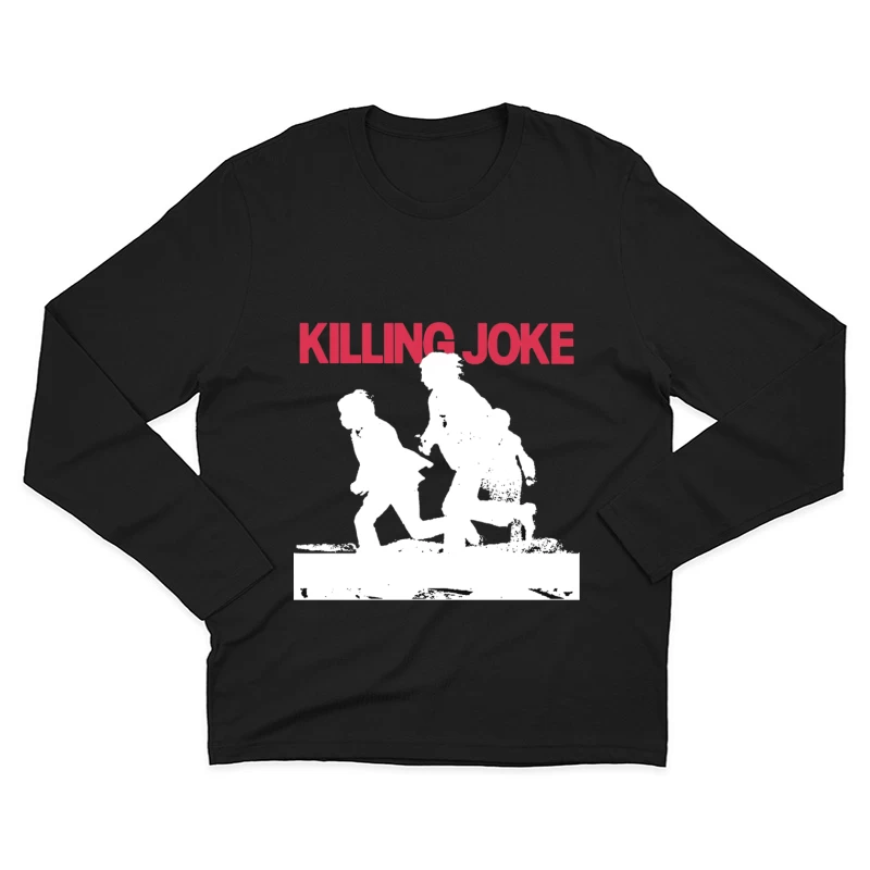 Killing Joke Post-Punk Album Cover with White Silhouettes Male Long Sleeve T-Shirt