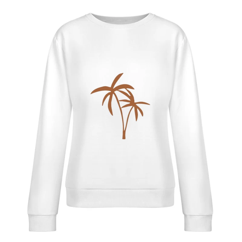 Design Silhouette de Palmiers Femme Sweat-shirt à enfiler