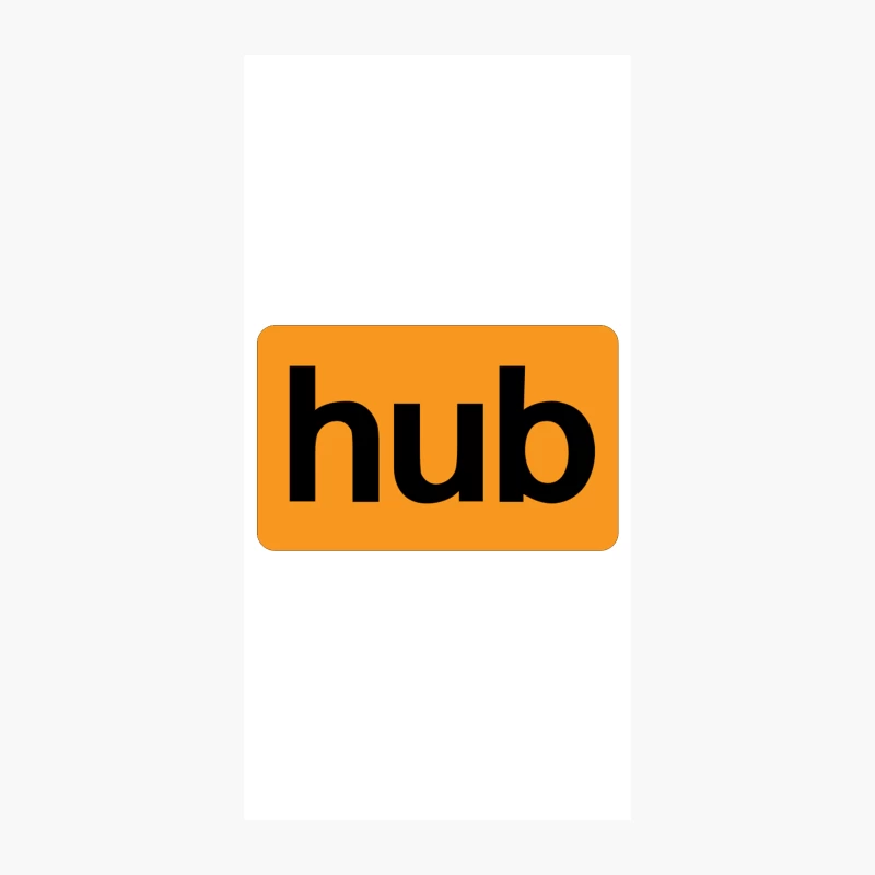 Orange and Black Hub Logo Design iPhone Case