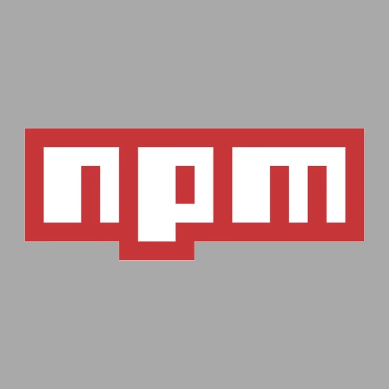 NPM (Node Package Manager) Logo in Red and White Male Pullover Hoodie