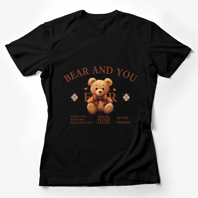 Niedlicher Teddybär für Freundschaft Damen T-Shirt