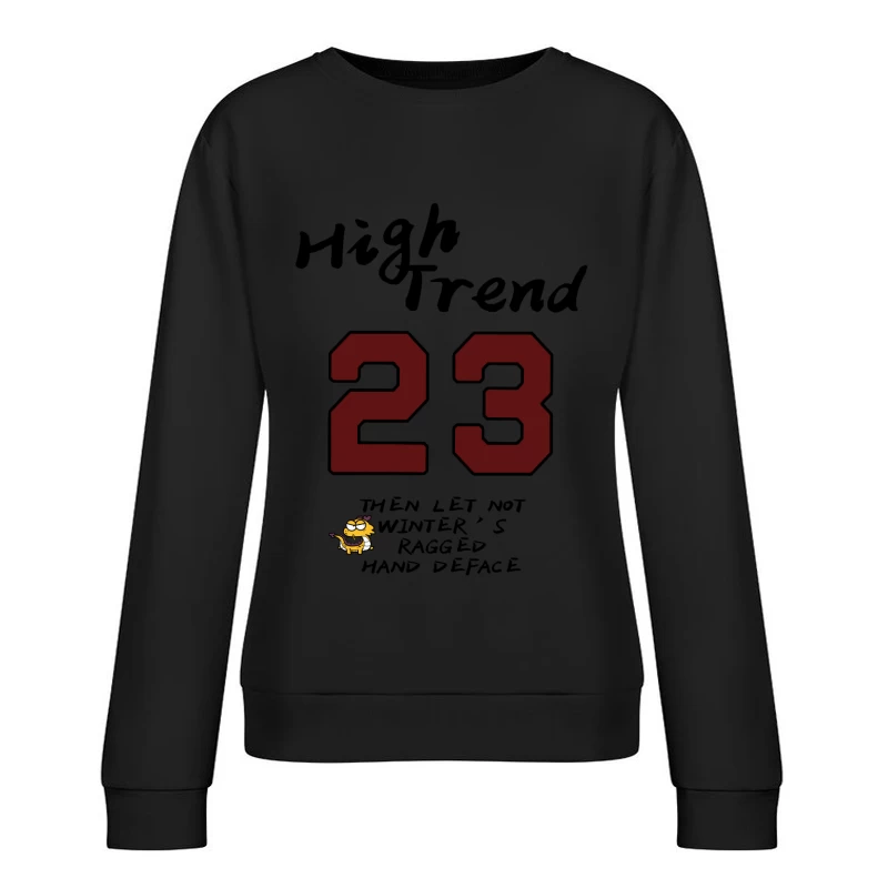 Nummer 23 Design mit Comicfigur Damen Pullover Sweatshirt